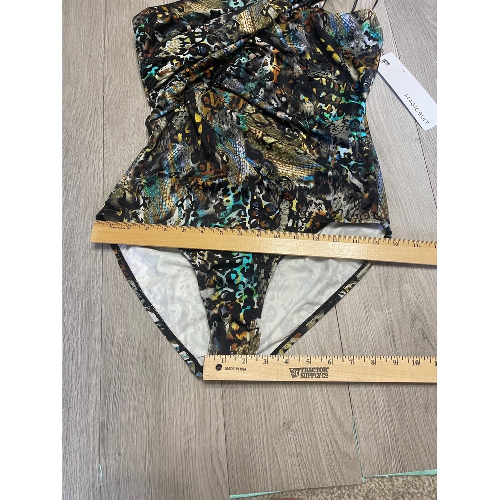 MagicSuit Goddess One Piece Swimsuit Posh Mosh Animal Print One Shoulder - Picture 12 of 14